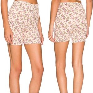 Free People Womens Maia Smocked Shorts Petal Meadow Combo Size Small Coquette